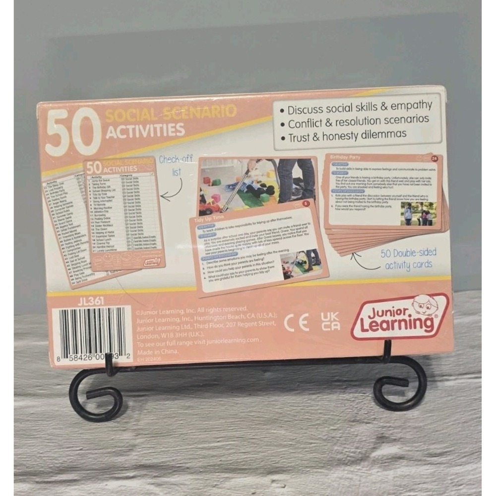 Junior Learning Social Scenario Activities 50 Double-sided Flash Cards - Picture 2 of 5